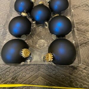 Elegant Dark NavyChristmas Ornaments Set